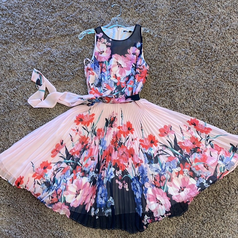 Alex Marie Sleeveless Floral Dress